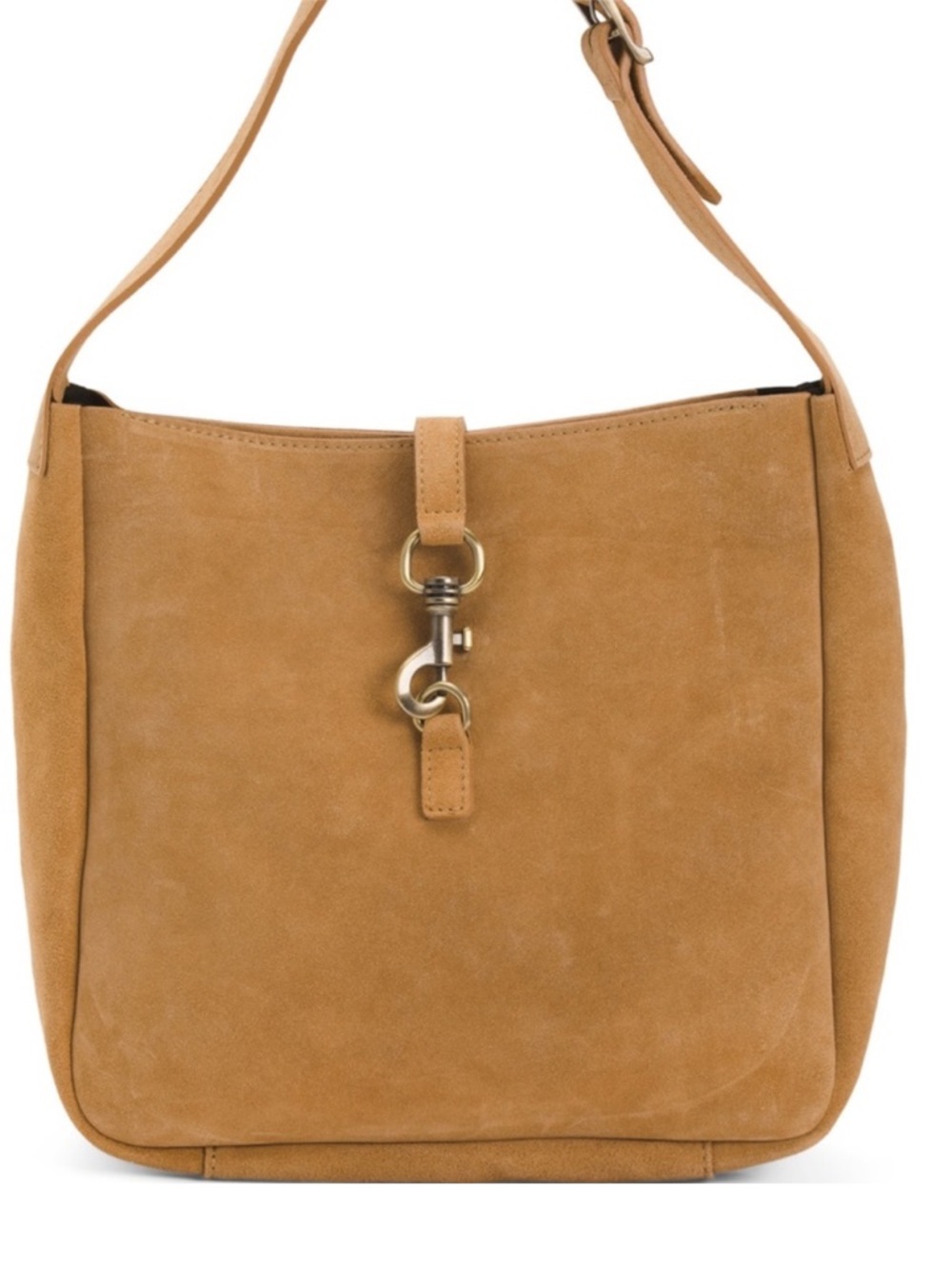 Marlon Firenze Suede Shoulder Bag NWT Made in Italy Tan - Picture 3 of 11
